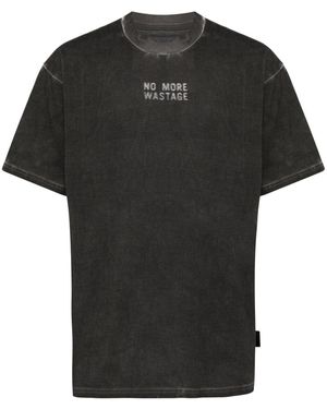 Izzue Slogan Print T-Shirt - Black