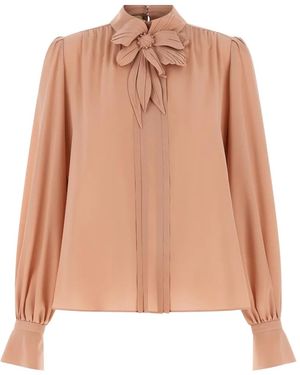 Valentino Garavani Haut Plissé À Appliques Fleurs - Pink