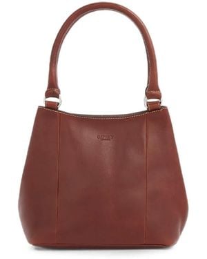 Osprey Logo-Embossed Leather Shoulder Bag - Purple