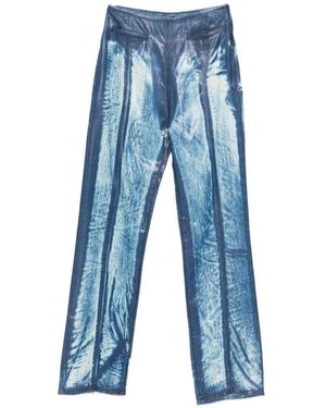 DIESEL Jean Droit À Empiècements Patchwork - Bleu