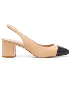 SCAROSSO Miranda 65Mm Leather Court Shoes - Natural