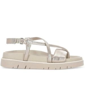 Patrizia Bonfanti Yasu Metallic Crossover-Strap Sandals - White