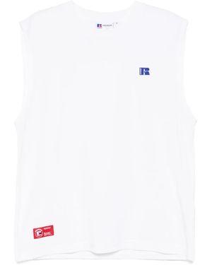 Chocoolate X Russell Athletic Logo-Patch Vest - White