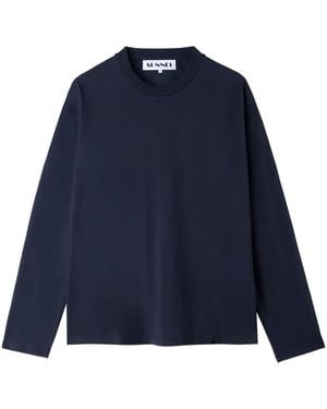 Sunnei Logo-Embroidered T-Shirt - Blue