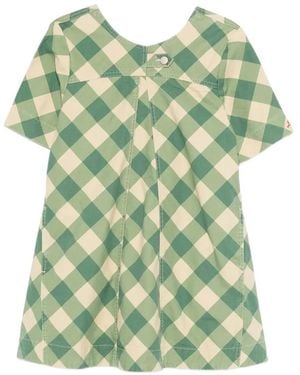 Damson Madder Vestido Corto Bridget A Cuadros Gingham - Verde