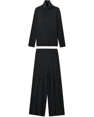 B+ AB Ribbed High-Neck Pants - Black