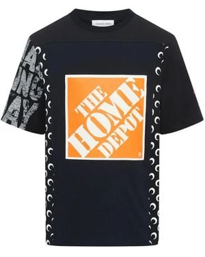 Marine Serre Regenerated Graphic-Print T-Shirt - Blue