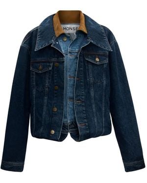 Monse Double-Layer Denim Jacket - Blue