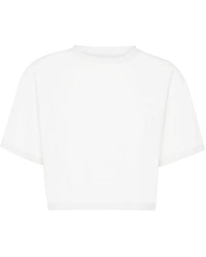 Philipp Plein Cropped Crew-Neck T-Shirt - White