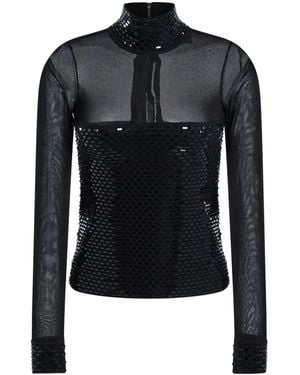 retroféte Bead-Embellished Blouse - Black