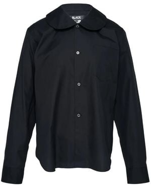 Comme des Garçons Peter Pan Collar Long-Sleeve Shirt - Blue