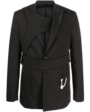 HELIOT EMIL Layered-Effect Single Breasted Blazer - Black