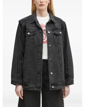adidas Paneled Denim Jacket - Black