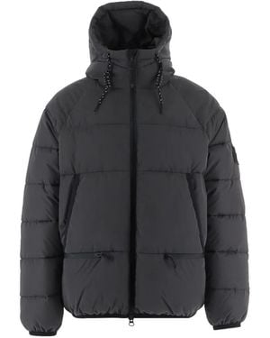 OUTHERE Quilted Hooded Padded Jacket - Black
