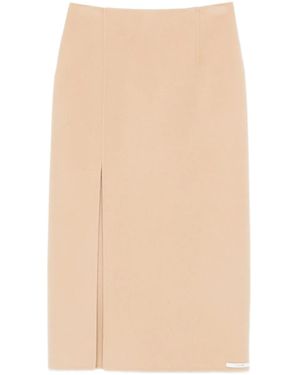 Sportmax Falda De Tubo Con Abertura - Neutro