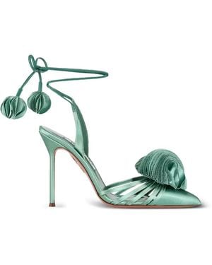 Aquazzura Wild Bloom Court Shoes 105 - Green
