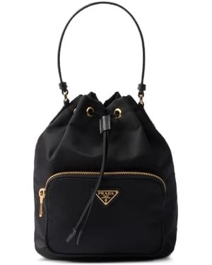 Prada Borsa A Secchiello Duet Re-Nylon - Nero