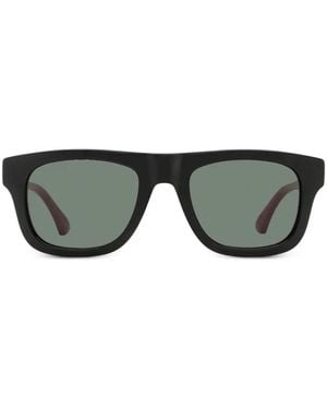 Gucci Web Rectangular Sunglasses - Black