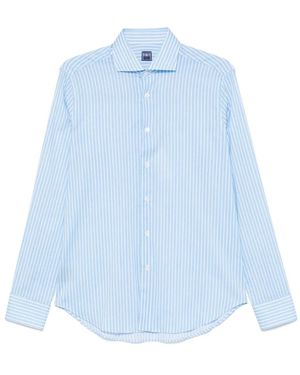 Fedeli Striped Shirt - Blue