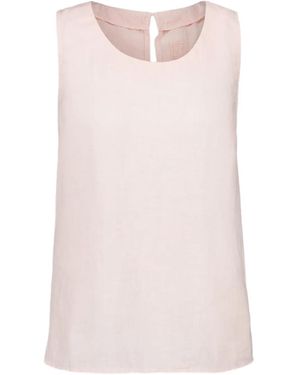 120% Lino Sleeveless Linen Top - Pink