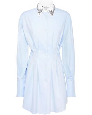Philipp Plein Vestido con apliques de strass - Azul