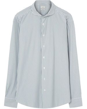 Traiano Milano Striped Long-Sleeved Shirt - Blue