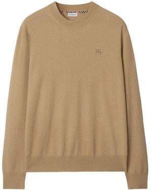 Burberry Cashmere-Blend Jumper - Natural