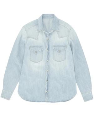 Fortela Western Denim Shirt - Blue