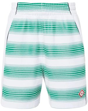 CASABLANCA Striped Jacquard Track Shorts - Green