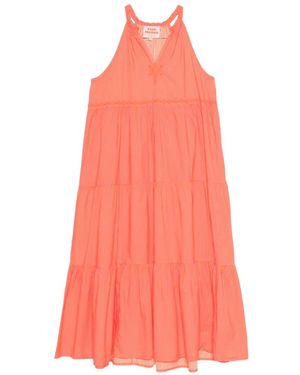 MAISON 123 Vestido Largo A Rayas - Rosa
