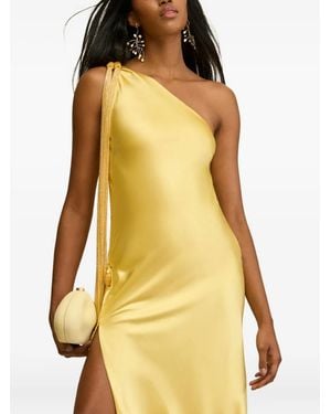 Cult Gaia Keya One-Shoulder Tassel Maxi Dress - Yellow