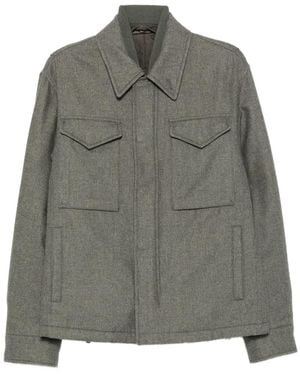 Eleventy Chaqueta Con Bolsillos Con Solapa - Gris