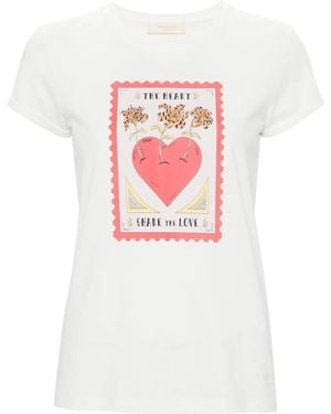Twinset Graphic-Print Cotton T-Shirt - White