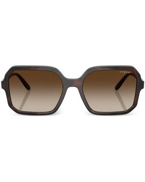 Vogue Square-Frame Tortoiseshell-Pattern Sunglasses - Brown