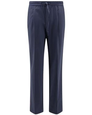 Amaranto Drawstring-Waist Trousers - Blue