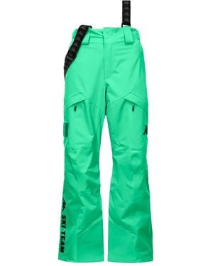 Kappa Logo-Detail Multi-Pocket Ski Bottoms - Green