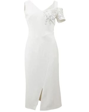 Antonio Berardi Embroidered Midi Dress - White
