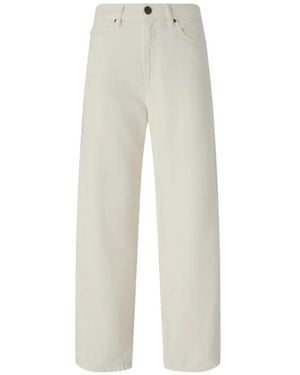 Pinko Egg-Fit Cotton Bull Pants - White