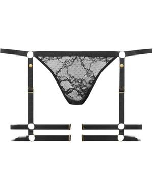 Scandale String Jeux Magnétiques En Dentelle - White