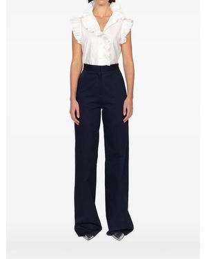 CHRISTY LYNN Blouse Sans Manches Marfa À Volants - Blue