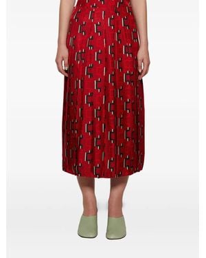 Ace Harper Leslie Midi Skirt - Red