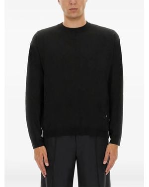 Moschino Logo-Embroidered Sweater - Black