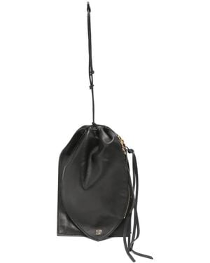 Sagan Petite Pochette En Cuir - Black