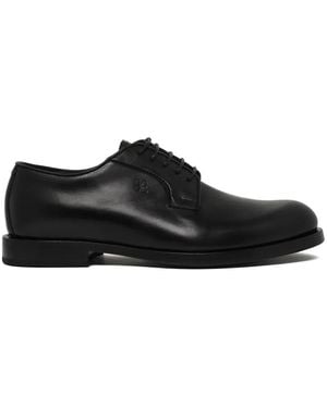 Fabi British Lace-Up Derby Shoes - Black