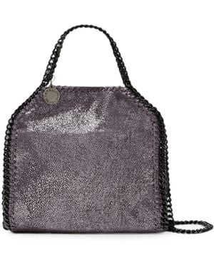Stella McCartney Metallic-Effect Falabella Tote Bag - Purple