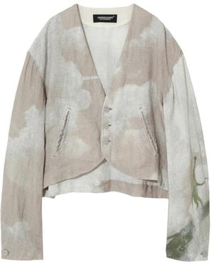 Undercover Button Printed Jacket - White