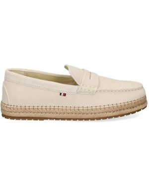 Tommy Hilfiger Penny Leather Espadrilles - Natural