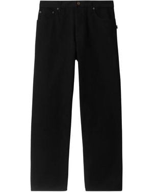Burberry Jean À Logo Ekd Appliqué - Noir
