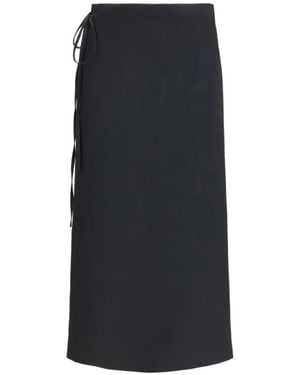 Calvin Klein Falda Midi Hallie - Negro