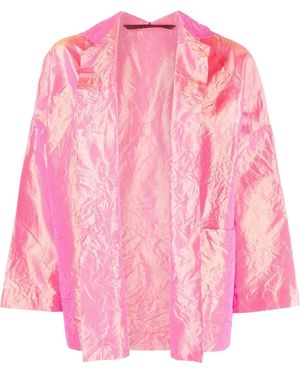 Daniela Gregis Wrinkled-Effect Silk Jacket - Pink
